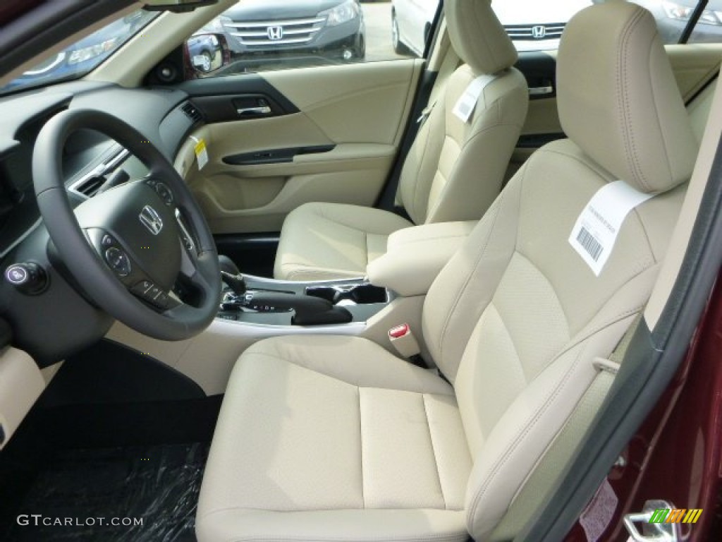 Ivory Interior 2014 Honda Accord EX-L V6 Sedan Photo #85082726