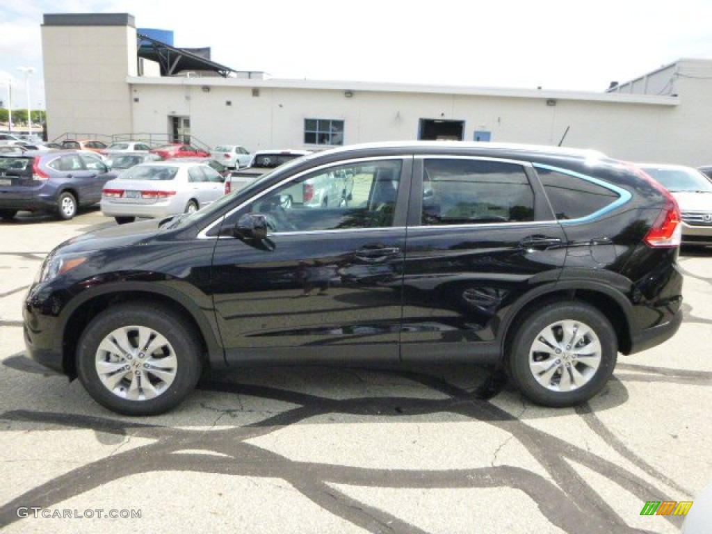 2014 CR-V EX-L AWD - Crystal Black Pearl / Black photo #6