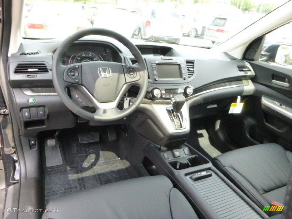 Black Interior 2014 Honda CR-V EX-L AWD Photo #85083248