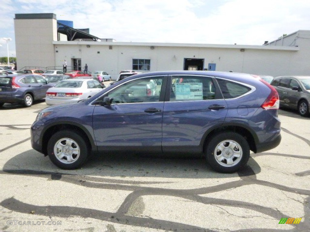 2014 CR-V LX AWD - Twilight Blue Metallic / Gray photo #6