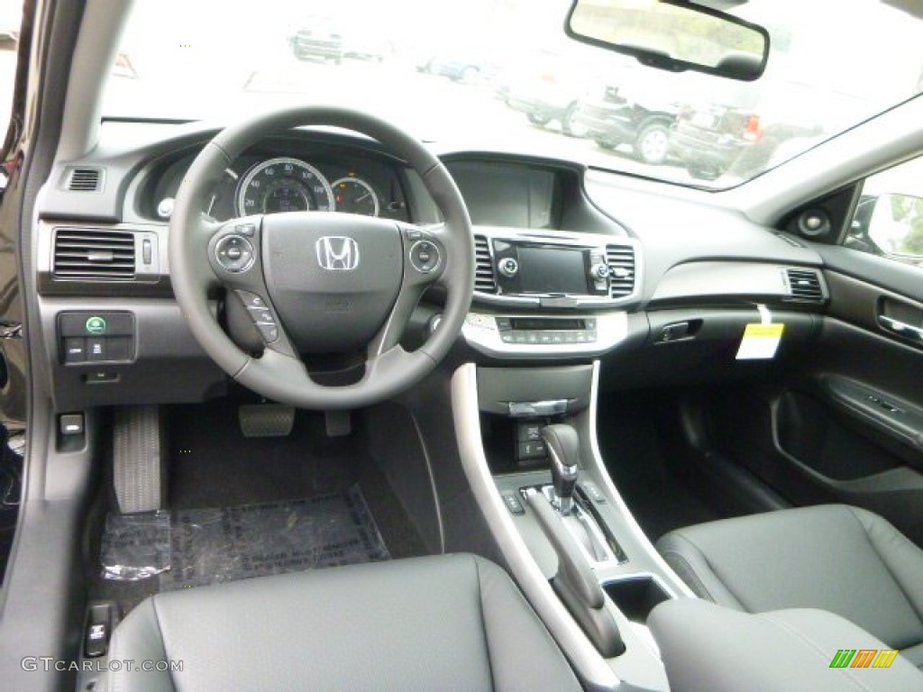 Black Interior 2014 Honda Accord EX-L Sedan Photo #85084676
