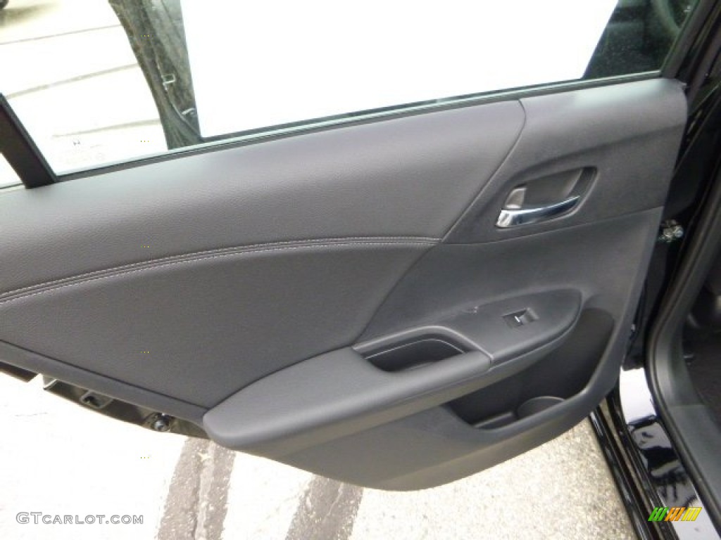 2014 Honda Accord EX-L Sedan Black Door Panel Photo #85084700