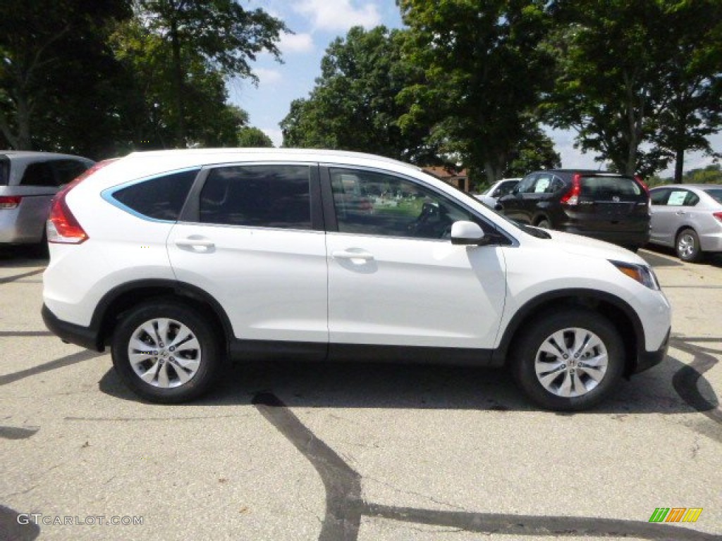 White Diamond Pearl 2014 Honda CR-V EX-L AWD Exterior Photo #85084890