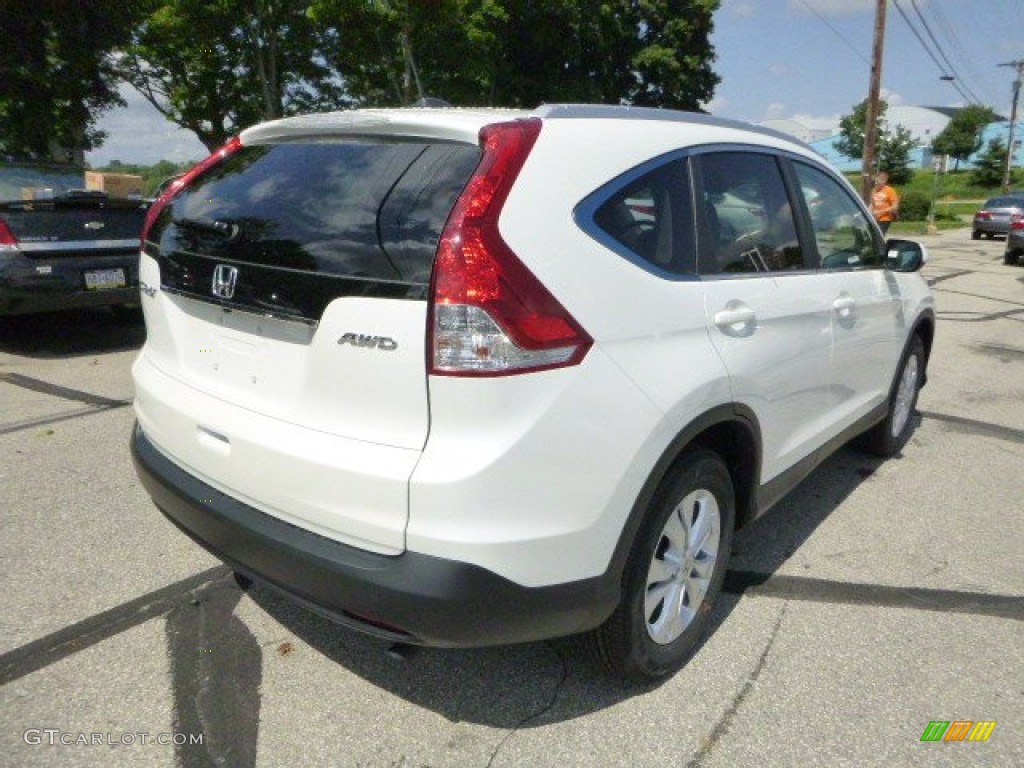 2014 CR-V EX-L AWD - White Diamond Pearl / Beige photo #3