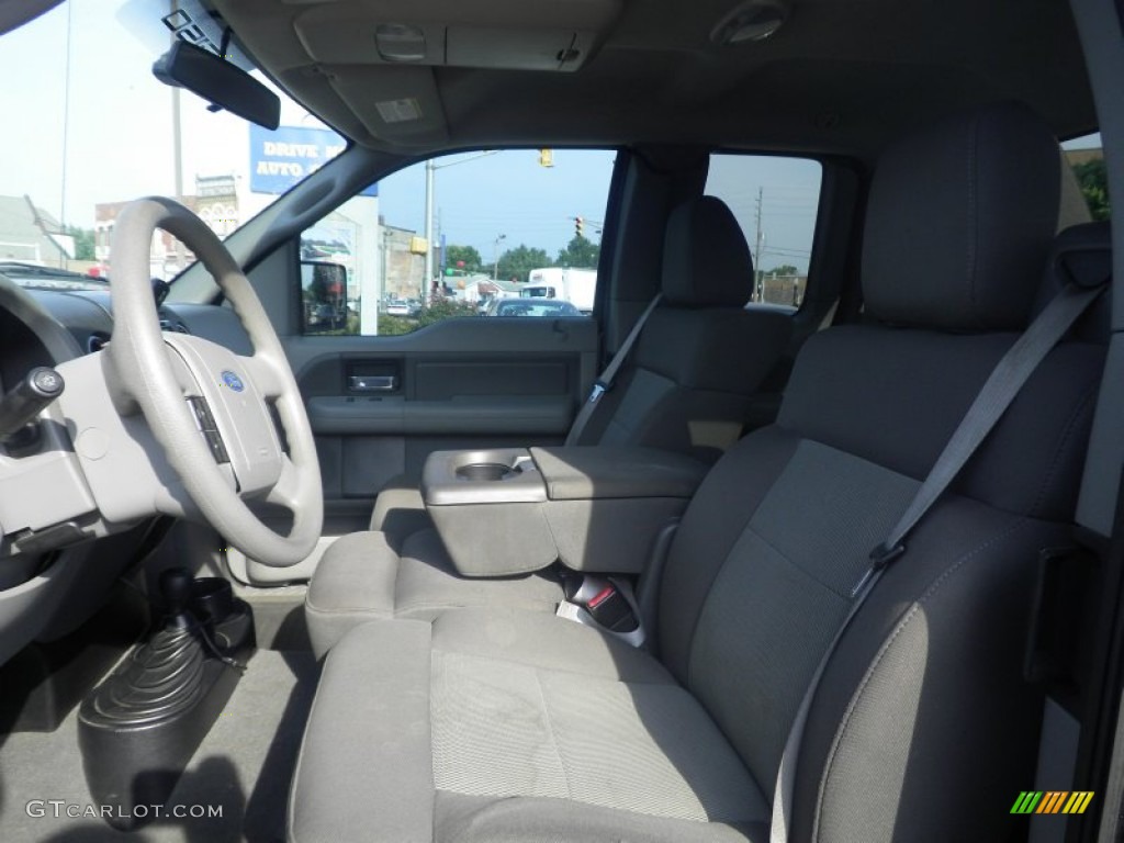 2005 F150 XLT SuperCab 4x4 - Black / Medium Flint Grey photo #4