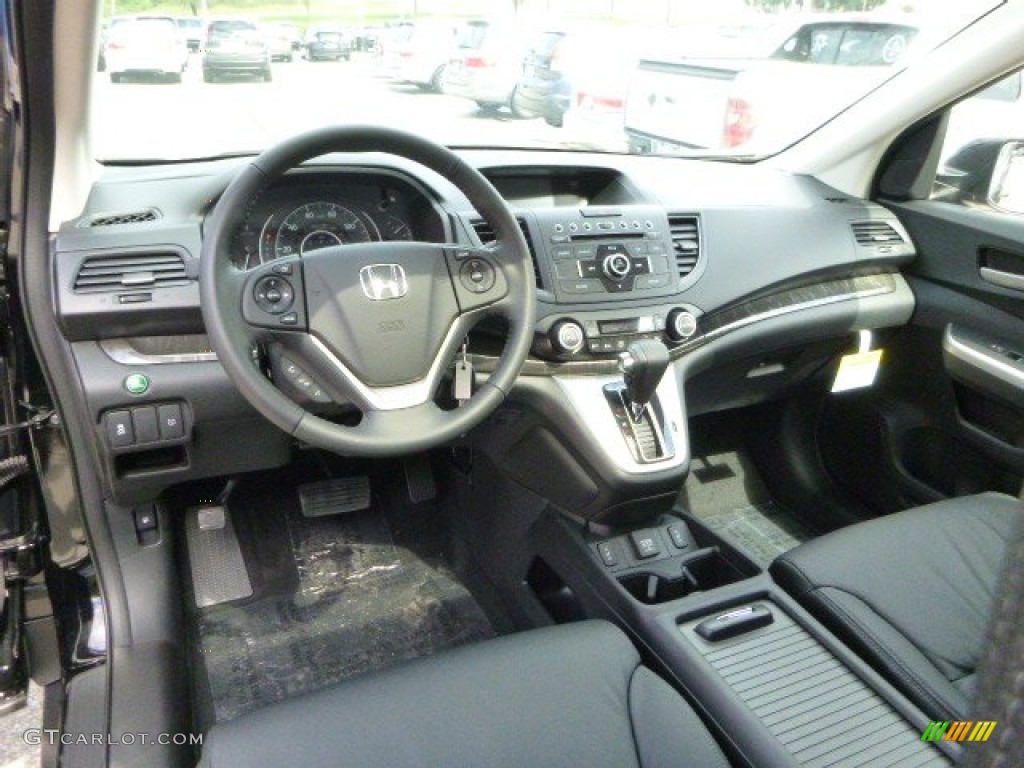 2014 CR-V EX-L AWD - Crystal Black Pearl / Black photo #12