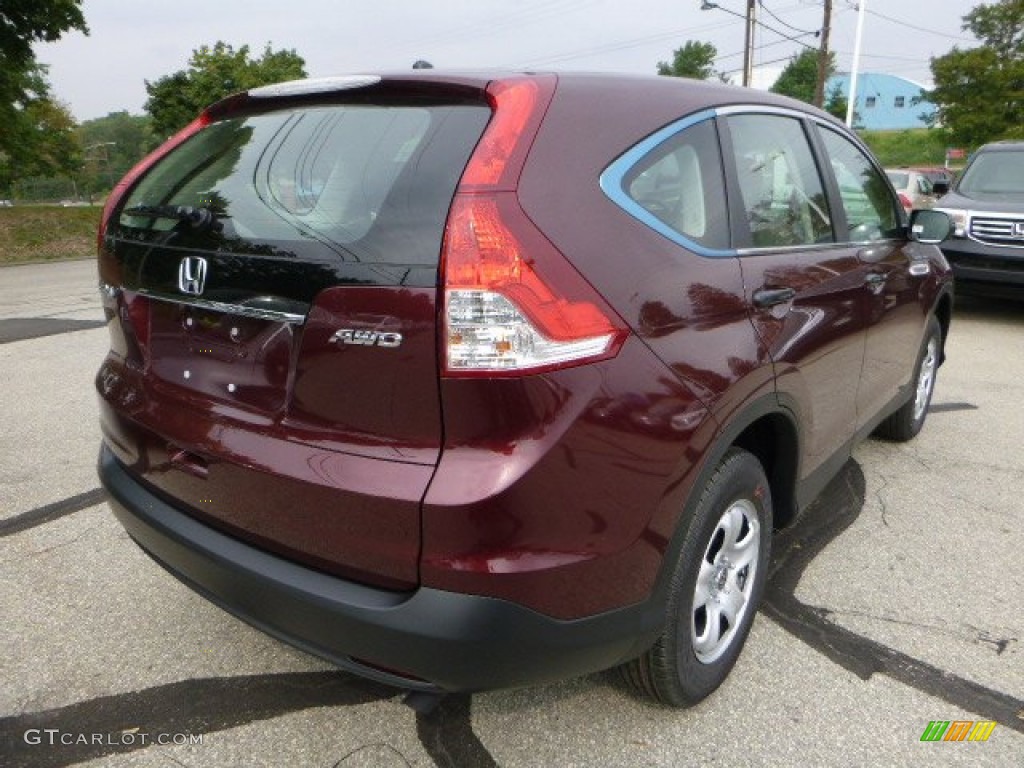 2014 CR-V LX AWD - Basque Red Pearl II / Gray photo #3