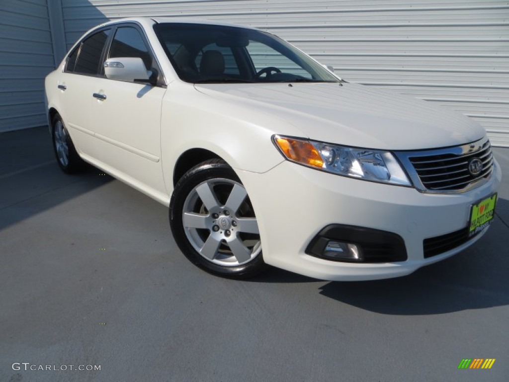 2009 Optima EX V6 - Clear White / Beige photo #1