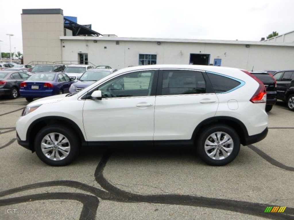 2014 CR-V EX AWD - White Diamond Pearl / Beige photo #6