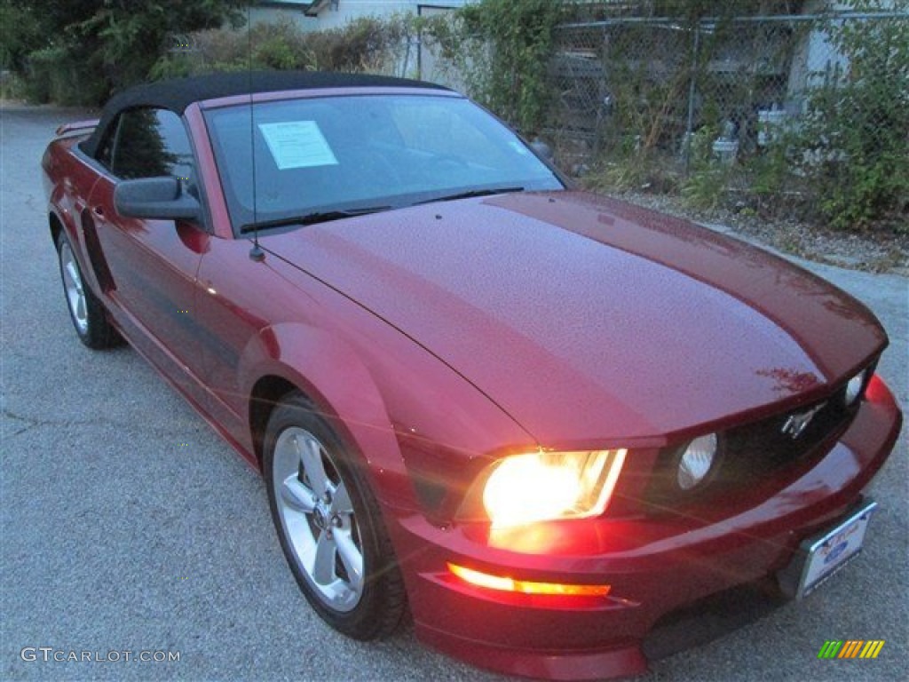 2007 Mustang GT Premium Convertible - Redfire Metallic / Black/Dove Accent photo #1
