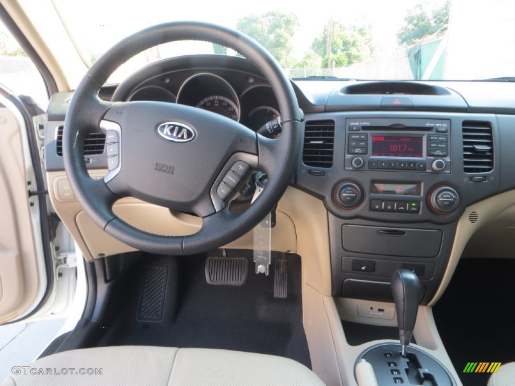 2009 Optima EX V6 - Clear White / Beige photo #34