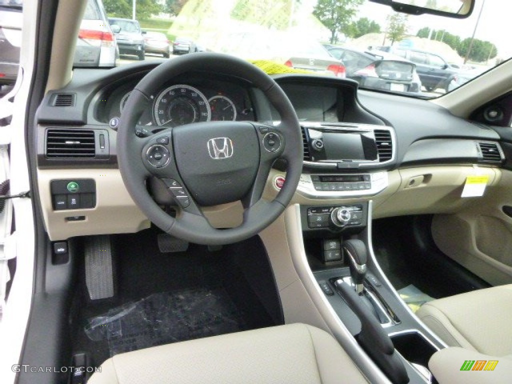 Ivory Interior 2014 Honda Accord EX-L V6 Sedan Photo #85089194