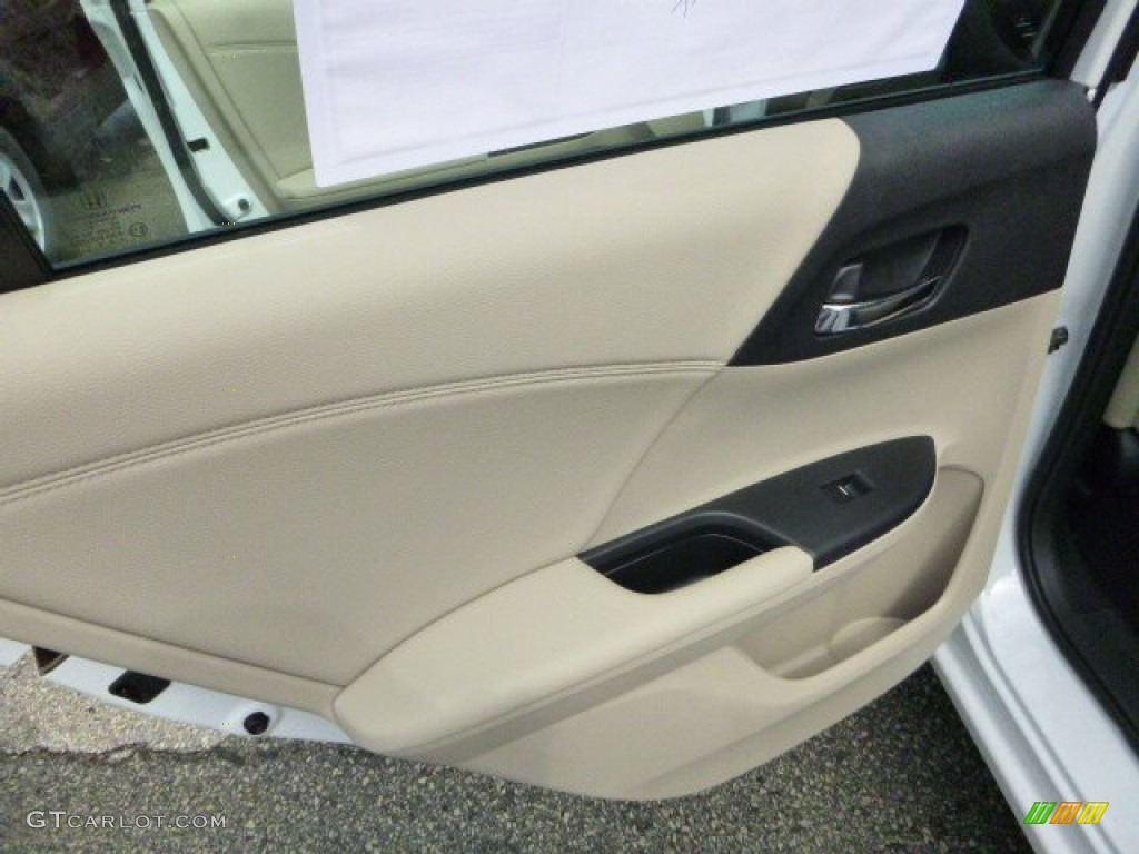 2014 Honda Accord EX-L V6 Sedan Ivory Door Panel Photo #85089221