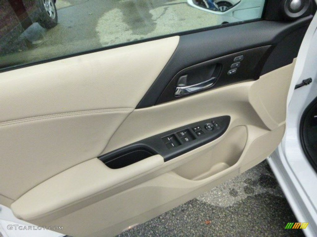 2014 Honda Accord EX-L V6 Sedan Ivory Door Panel Photo #85089245