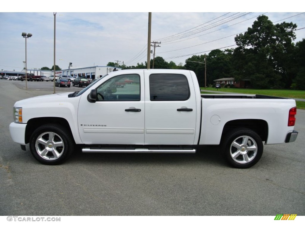 Summit White 2009 Chevrolet Silverado 1500 LT Crew Cab Exterior Photo #85089440