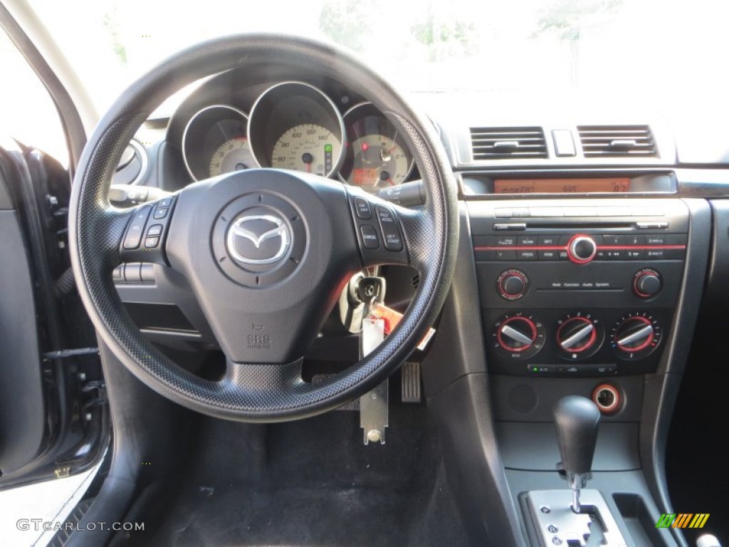 2007 Mazda MAZDA3 i Sport Sedan Black Dashboard Photo #85090716