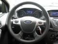 Charcoal Black 2014 Ford Focus S Sedan Steering Wheel