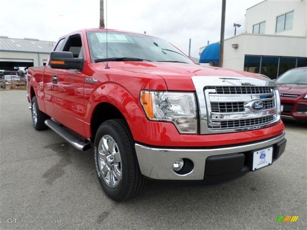 2013 F150 XLT SuperCab - Race Red / Steel Gray photo #7