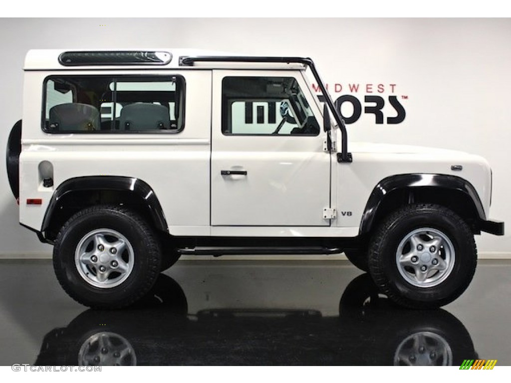 1997 Defender 90 Hard Top - Alpine White / Ash Grey Hounds Tooth photo #2