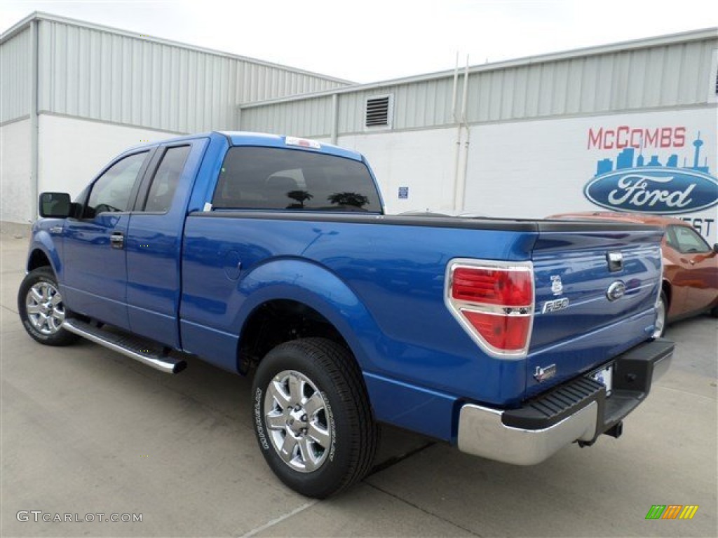 2013 F150 XLT SuperCab - Blue Flame Metallic / Steel Gray photo #3