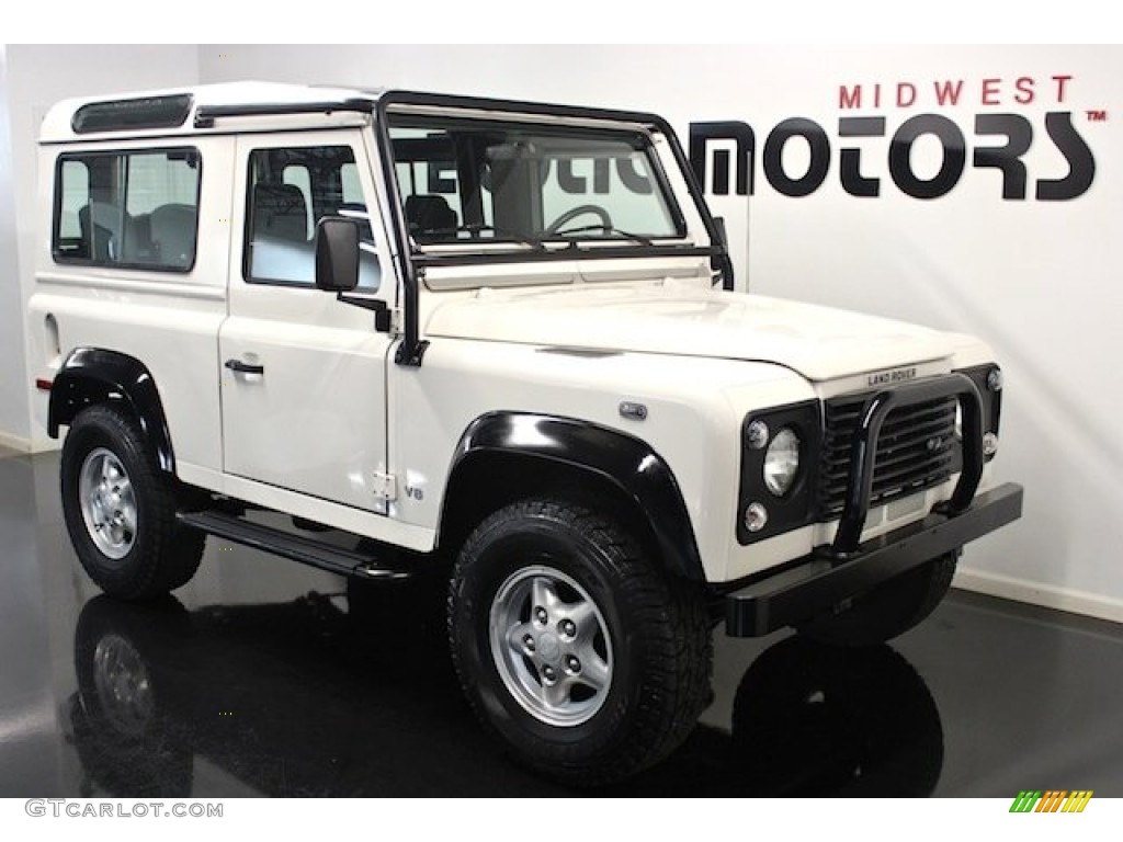 1997 Defender 90 Hard Top - Alpine White / Ash Grey Hounds Tooth photo #7