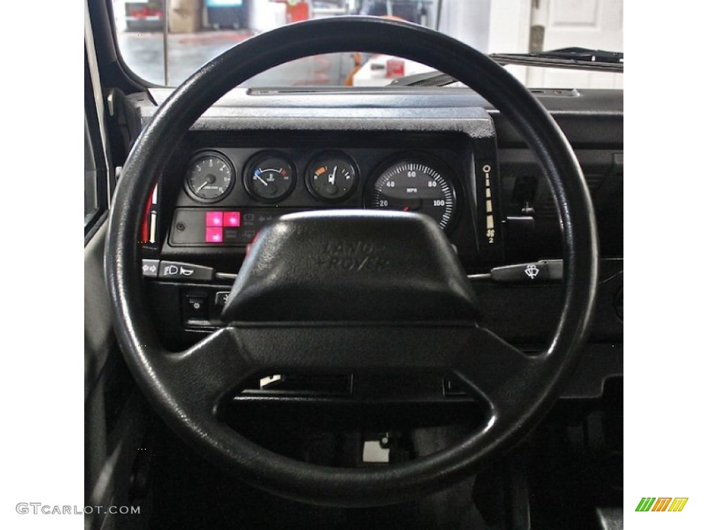 1997 Land Rover Defender 90 Hard Top Ash Grey Hounds Tooth Steering Wheel Photo #85095612