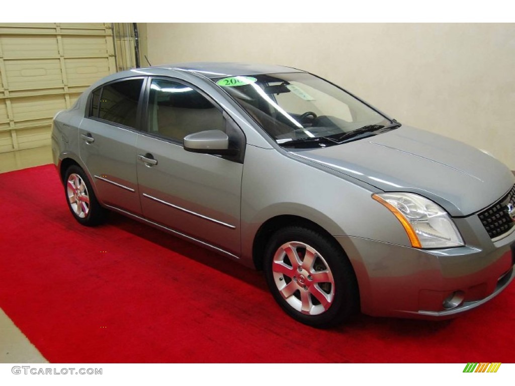 2008 Sentra 2.0 SL - Magnetic Gray / Saddle photo #1