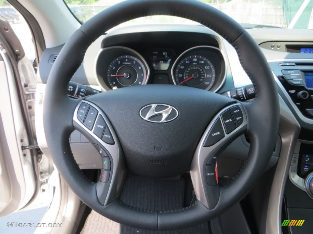 2013 Elantra Limited - Shimmering Air Silver / Gray photo #32