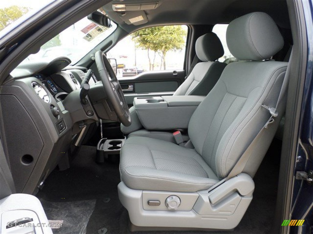 Steel Gray Interior 2013 Ford F150 XLT SuperCrew Photo #85099049