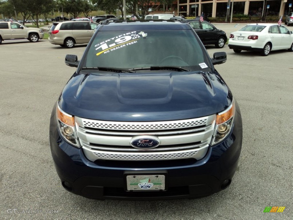2012 Explorer XLT - Dark Pearl Blue Metallic / Charcoal Black photo #16