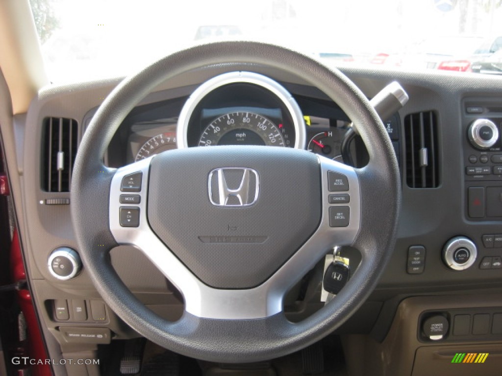 2006 Honda Ridgeline RTS Beige Steering Wheel Photo #85099682