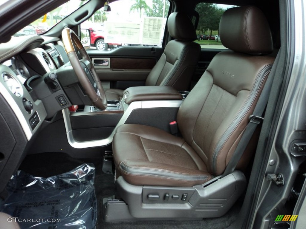 Sienna Brown Leather/Black Interior 2010 Ford F150 Platinum SuperCrew Photo #85101590