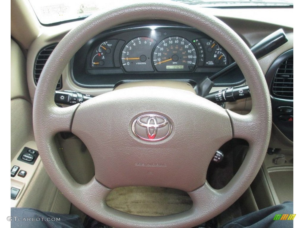 2003 Toyota Tundra SR5 Access Cab 4x4 Oak Steering Wheel Photo #85102316