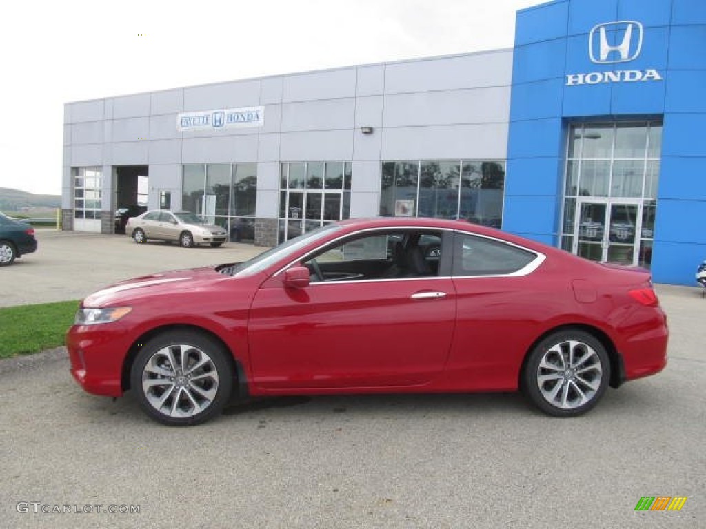 2014 Accord EX-L V6 Coupe - San Marino Red / Black photo #2