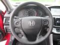 Black 2014 Honda Accord EX-L V6 Coupe Steering Wheel
