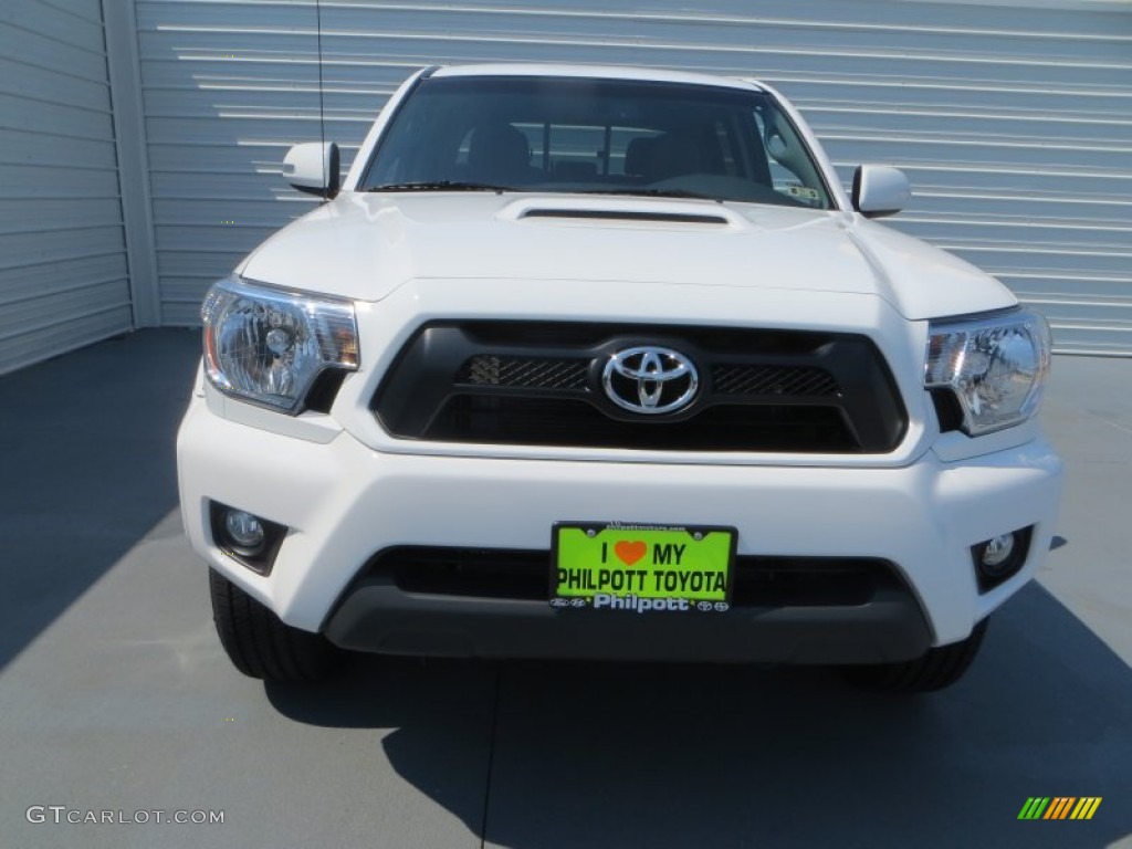 2013 Tacoma V6 TRD Sport Prerunner Double Cab - Super White / Graphite photo #10