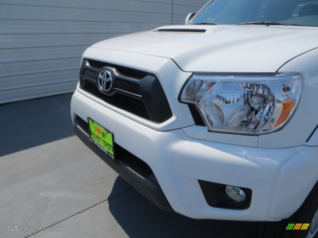 2013 Tacoma V6 TRD Sport Prerunner Double Cab - Super White / Graphite photo #14