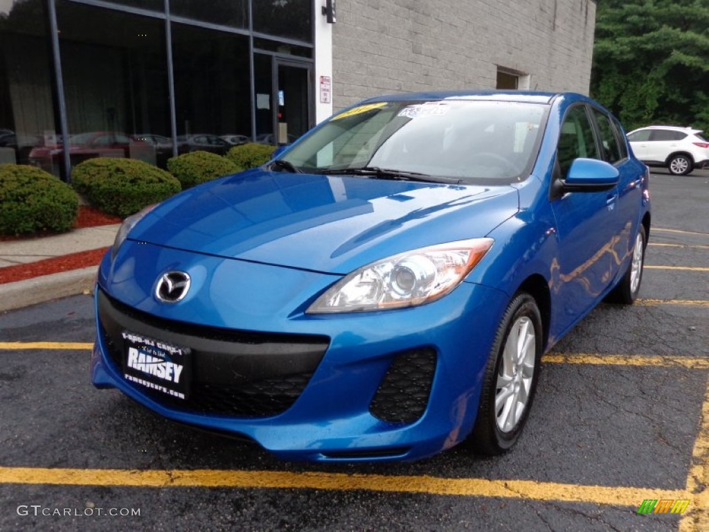 2012 MAZDA3 i Touring 5 Door - Sky Blue Mica / Black photo #1