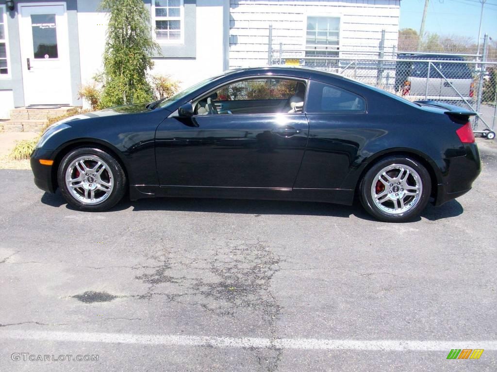 2004 G 35 Coupe - Black Obsidian / Willow photo #13