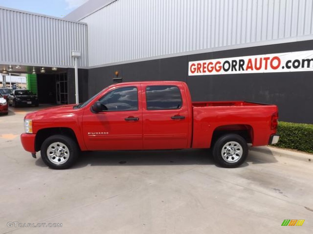 2011 Silverado 1500 LS Crew Cab - Victory Red / Dark Titanium photo #6