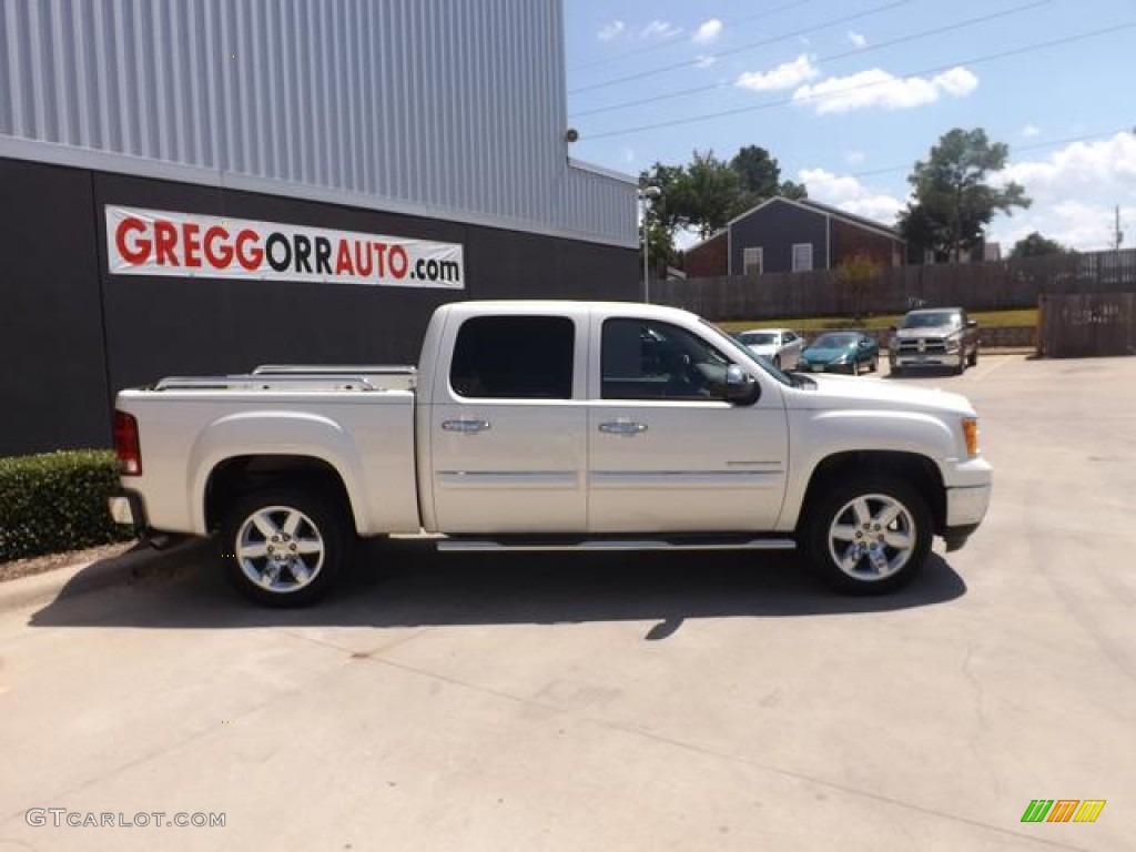 2013 Sierra 1500 SLT Crew Cab 4x4 - White Diamond Tricoat / Very Dark Cashmere/Light Cashmere photo #5