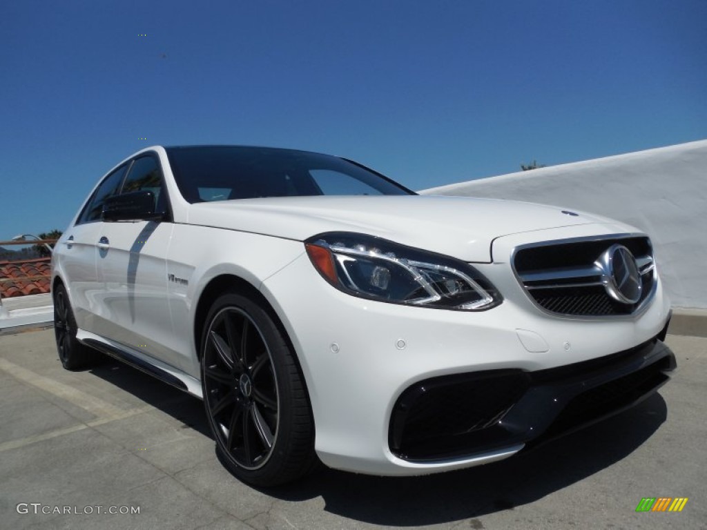 Polar White 2014 Mercedes-Benz E 63 AMG S-Model Exterior Photo #85107470