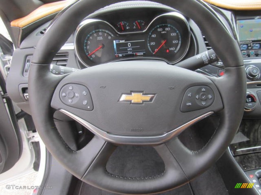 2014 Chevrolet Impala LTZ Jet Black/Mojave Steering Wheel Photo #85108724