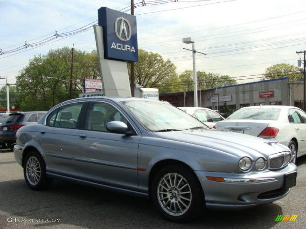 2007 X-Type 3.0 - Glacier Blue Metallic / Ivory photo #1