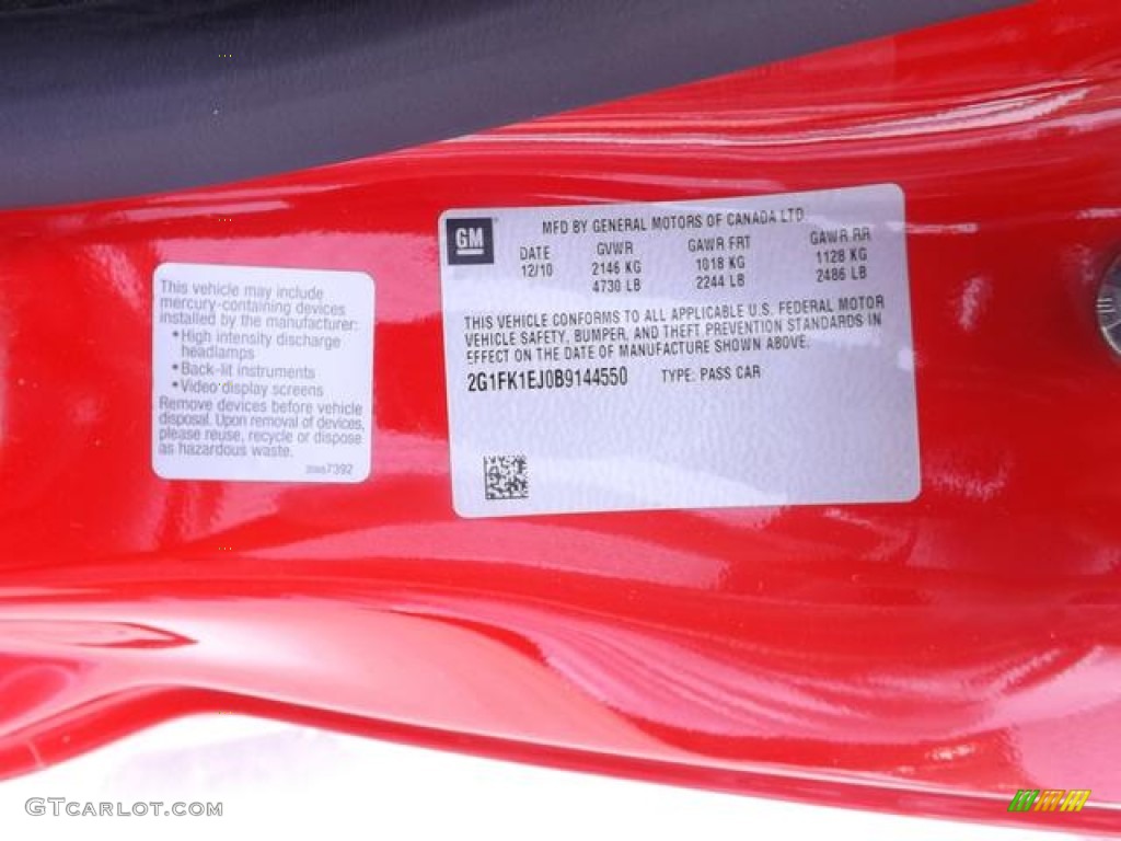 2011 Camaro SS/RS Coupe - Victory Red / Black photo #27