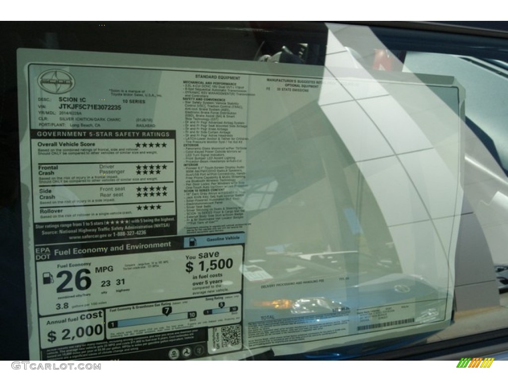 2014 Scion tC Series Limited Edition Window Sticker Photos