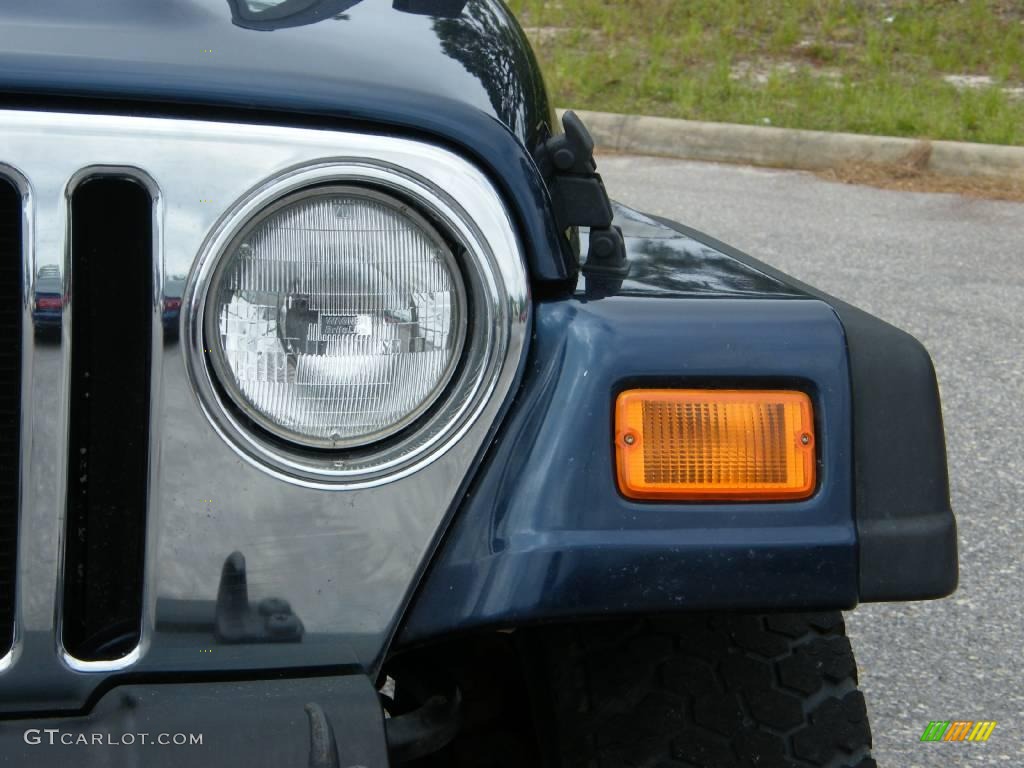 2000 Wrangler Sport 4x4 - Patriot Blue Pearl / Camel photo #9