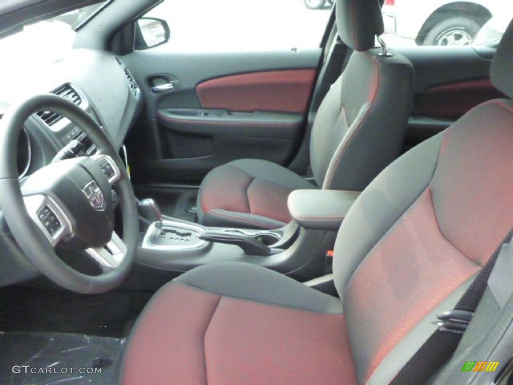 Black/Red Interior 2014 Dodge Avenger SXT Photo #85111592