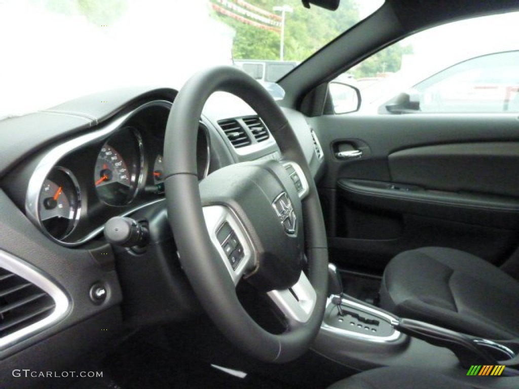 2014 Dodge Avenger SXT Black Steering Wheel Photo #85111973