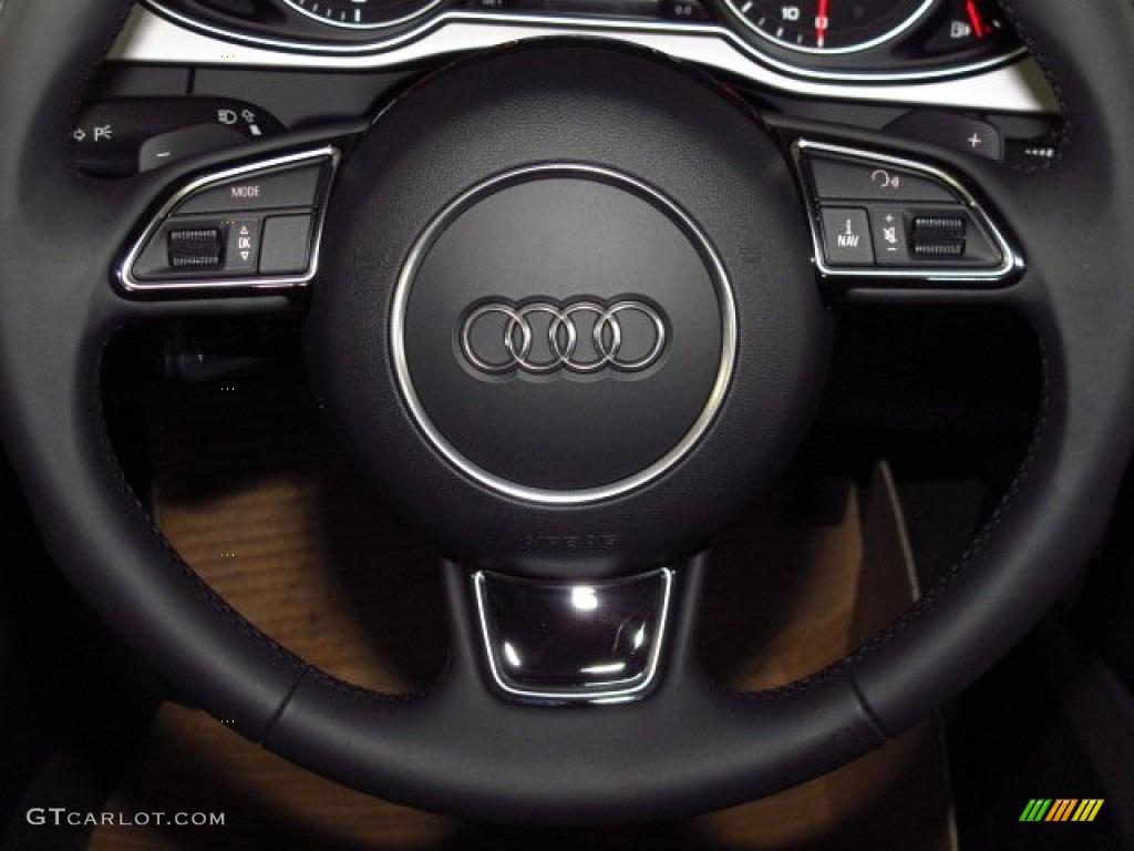 2014 Audi A4 2.0T quattro Sedan Black Steering Wheel Photo #85112741